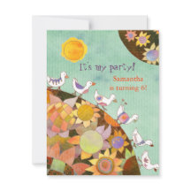 Fåglar i Flower Land Barns födelsedag Party