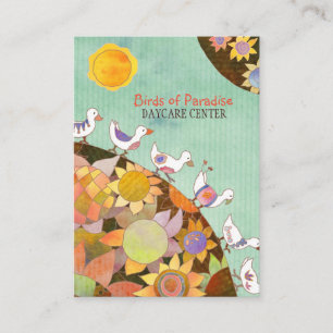 Fåglar i Flower Land Daycare Centre Visitkort