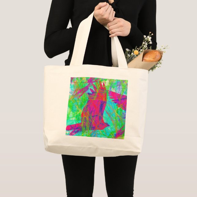 Fåglar i flygTote Bag Jumbo Tygkasse (Framsida (produkt))