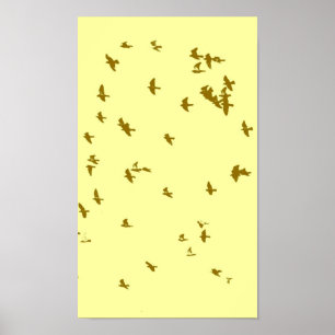 Fåglar i himmelaffischen poster