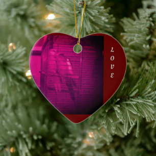 Fåglar i Kärlek jul Heart Ornament