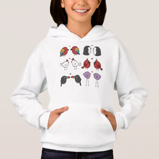 Fåglar i kärlek t shirt (Framsida)