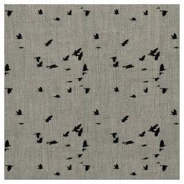 Fåglar i Linen Fabric under flygning Tyg