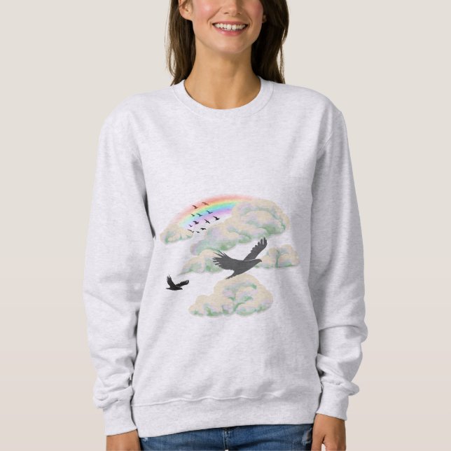 Fåglar i molnen t shirt (Framsida)