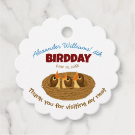 Fåglar i Nest Baby Fåglar Barns Födelsedagsfest Gåvor Etiketter