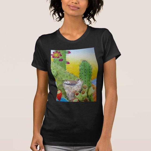 Fåglar i öknen t-shirt (Framsida)