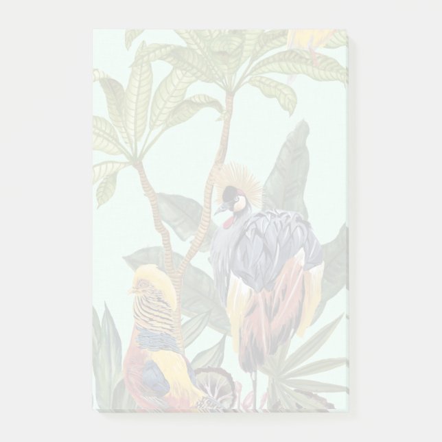 Fåglar i Paradise - stora fåglar Post-it Block (Framsida)