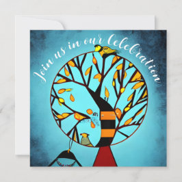 Fåglar i Träd End of Chemo Cancer Firande Inbjudningar