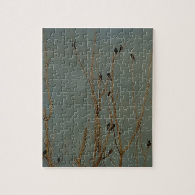 Fåglar i Träd, Grunge Pussel (Vertikal)