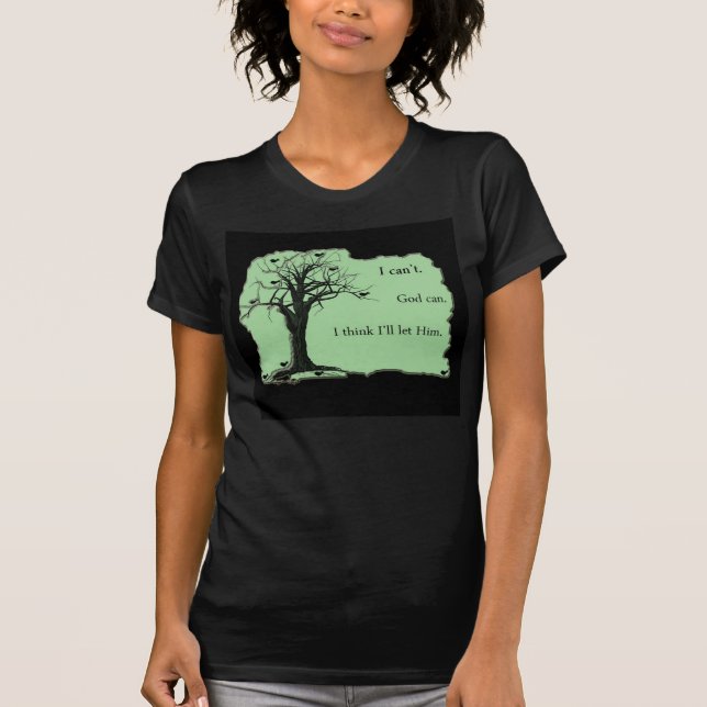 Fåglar i träd - Mintgrönt - Tshirt Tee Shirt (Framsida)