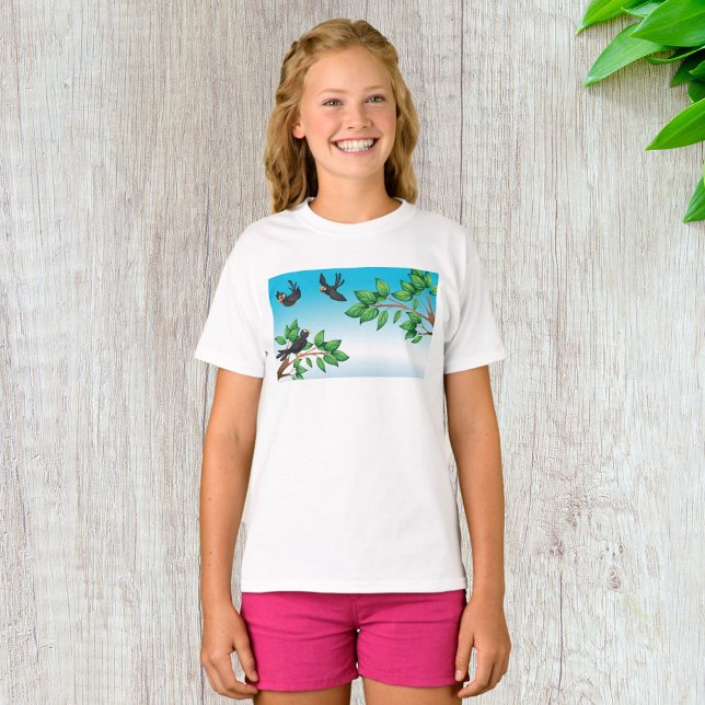 Fåglar i Träd T-Shirt (Skapare uppladdad)