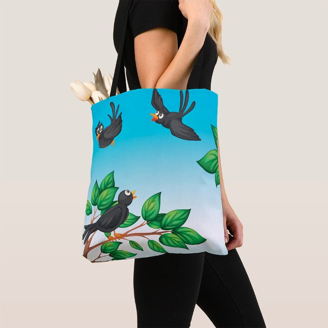 Fåglar i Träd Tote Bag Tygkasse (Skapare uppladdad)