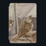 Fåglar iPad Mini Skydd<br><div class="desc">Cute-fåglar (sparvar) som har klämts ihop på ett fönster. Fantastisk bild - handmålad. Om ni love birds - då kommer denna punkt att ge er underbar glädje - så få det i dag.</div>