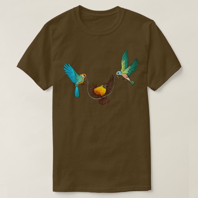 Fåglar Jumping Rope T Shirt (Design framsida)