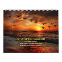 Fåglar Kalender 2027 - Med bibelverser