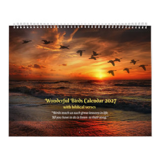 Fåglar Kalender 2027 - Med bibelverser