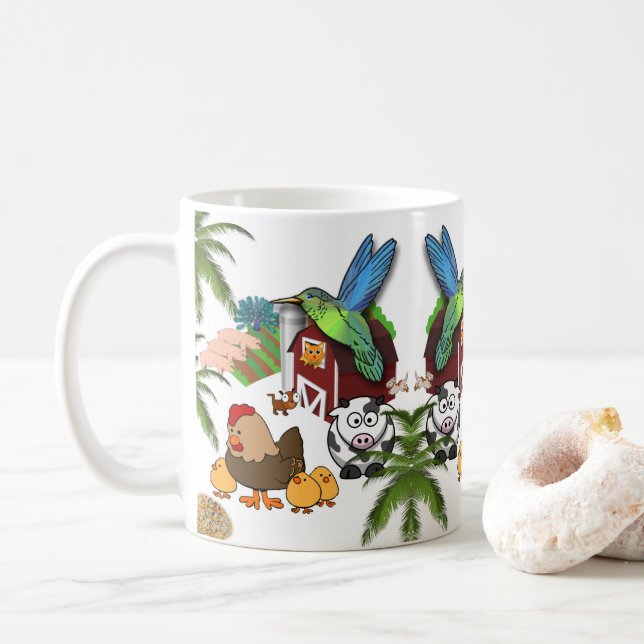 Fåglar Ko Grisar Mugg (Med munk)