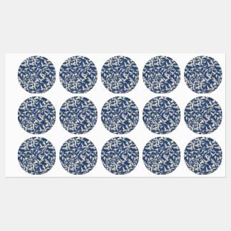 Fåglar med blå och vit märkning av sällskapsdjur klistermärke