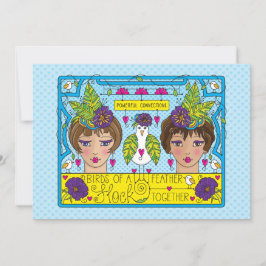 Fåglar med ett ludd_Flat Card 7" x 5"