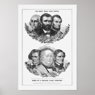 Fåglar med ett luddlock tillsammans - 1872 poster