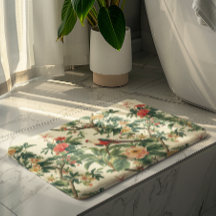 Fåglar med färgstarka tropiska blommor