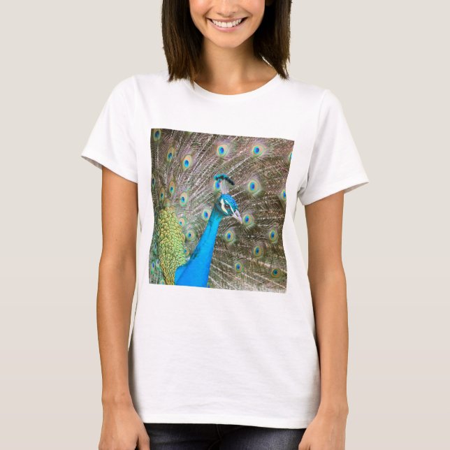 Fåglar med fjädrar ut - Male Bird - Fotografi T Shirt (Framsida)