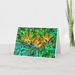 Fåglar med flyganteckningskort<Blank Inside> Tack Kort