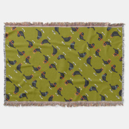 Fåglar med fyra uppringningar efter mitten av århu filt