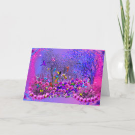 Fåglar med hälsningskort Bush Kort