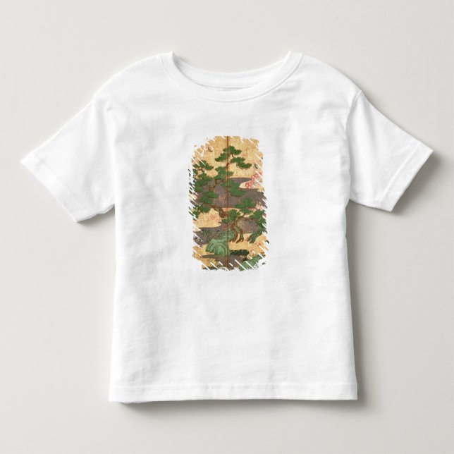 Fåglar med höst- och vinterblommor tee (Framsida)