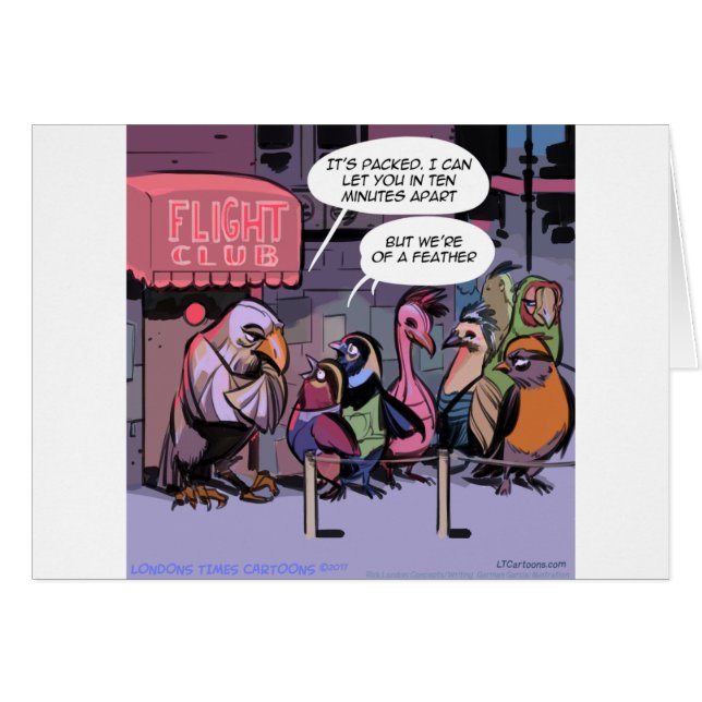 Fåglar med ludd hälsningskort (Framsidan Horizontal)