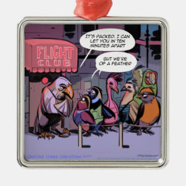 Fåglar med ludd julgransprydnad metall