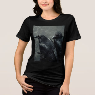 Fåglar med luddpar av Kråkor, Ravens Tshirt T Shirt