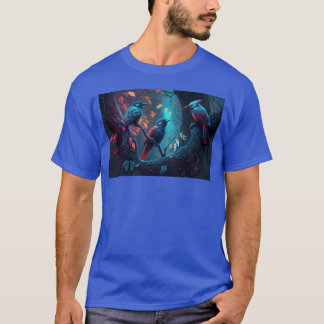 Fåglar med vacker färg Illustration Artwork5 rolig T Shirt