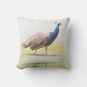 Fåglar med vackert Peacock Kudde
