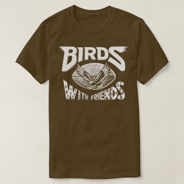 Fåglar med vänner t shirt (Design framsida)