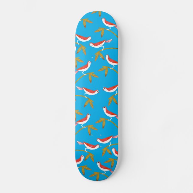 Fåglar Mini Skateboard Bräda 18,5 Cm (Framsida)