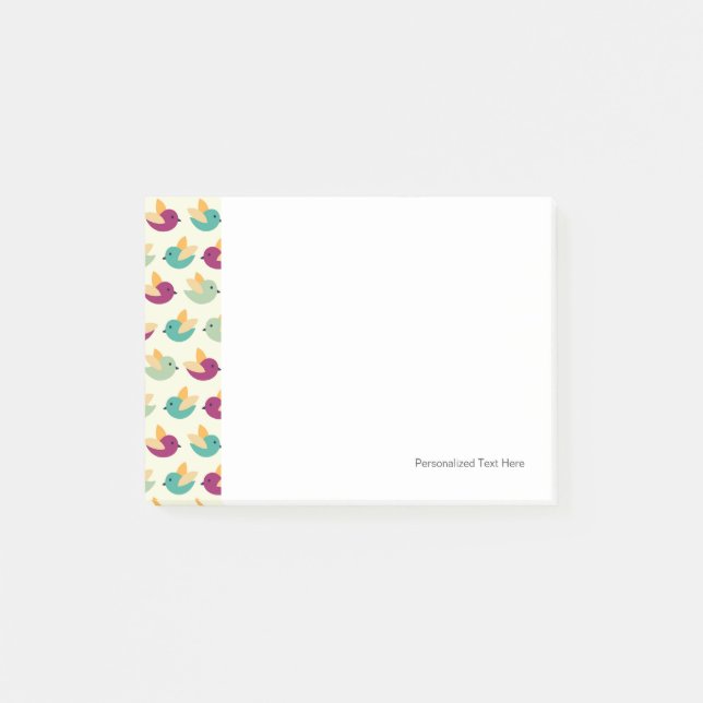 Fåglar mönster post-it block (Framsida)