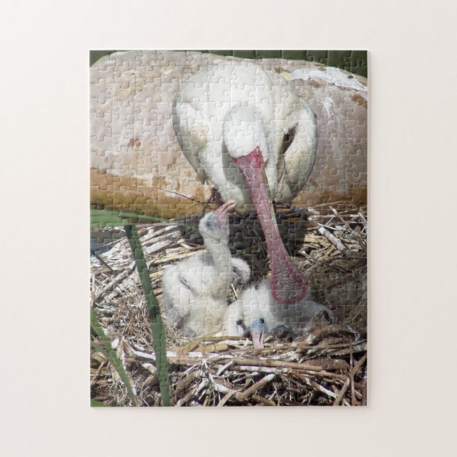 Fåglar mor och Baby Pussel (Vertikal)
