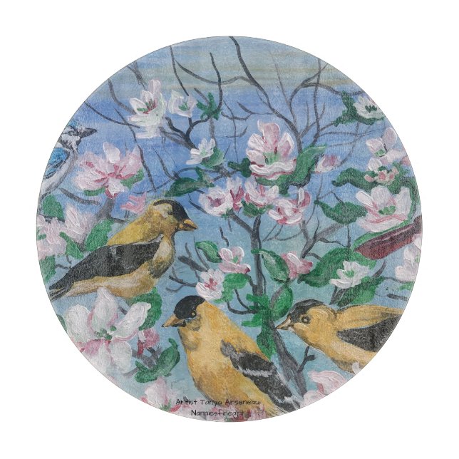 Fåglar Ny samling Original Hand Painting Art (Framsidan)