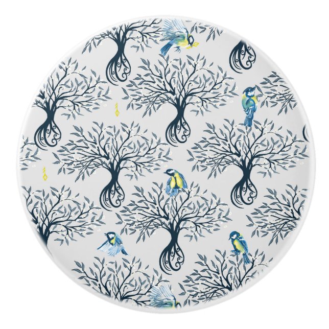 Fåglar och äppelträd  knopp (Framsidan)