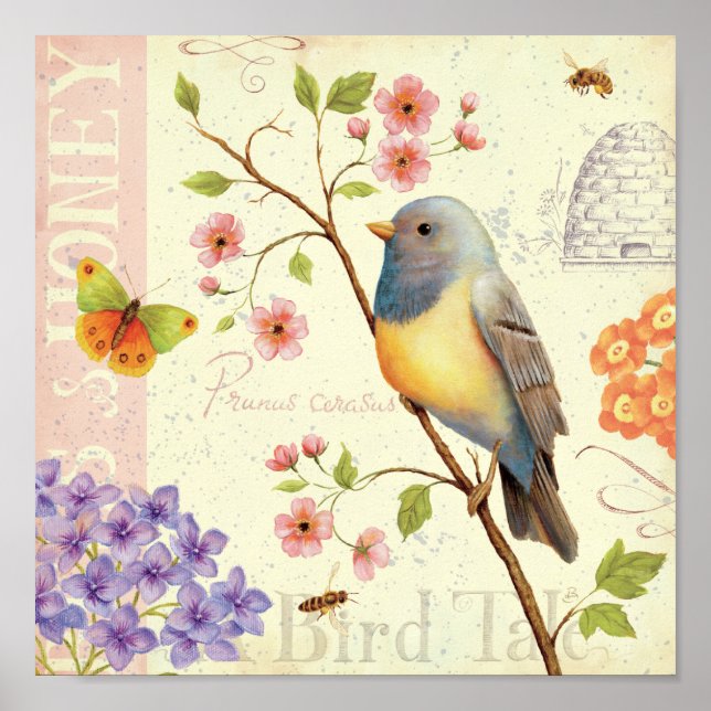 Fåglar och bin poster (Framsidan)