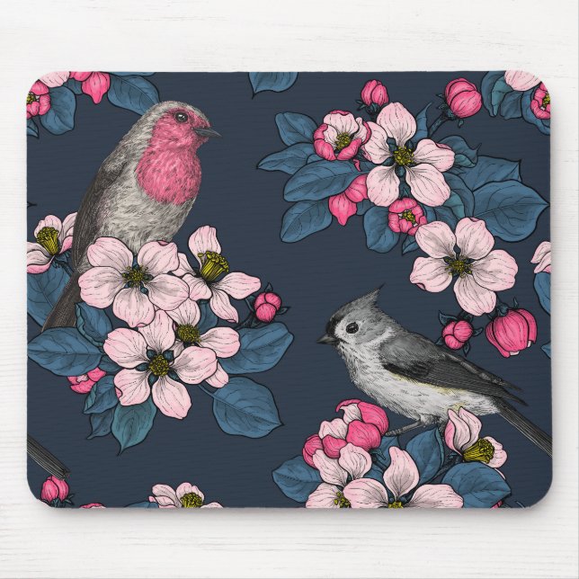 Fåglar och Blommar Musmatta (Framsidan)