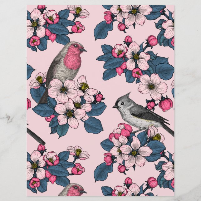 Fåglar och Blommar på rosan (Framsida)