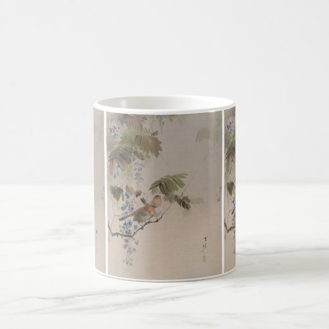 Fåglar och blommor av Watanabe Seitei Kaffemugg (Center)