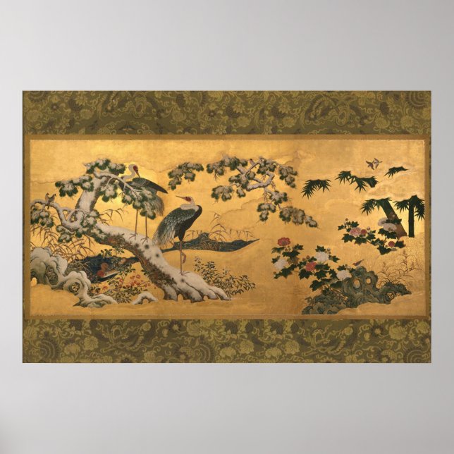 Fåglar och blommor från de fyra sjöarna poster (Framsidan)