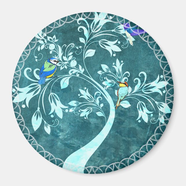Fåglar och blommor magnet (Framsidan)