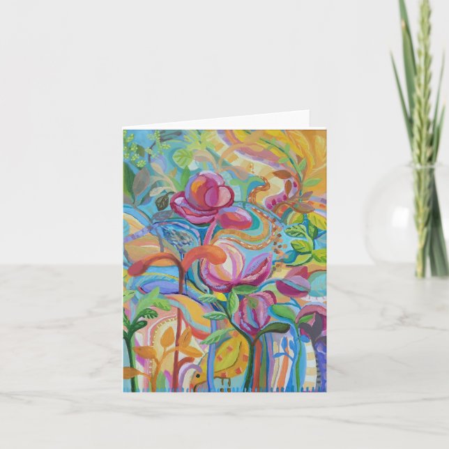 Fåglar och blommor meddelande (Framsida)