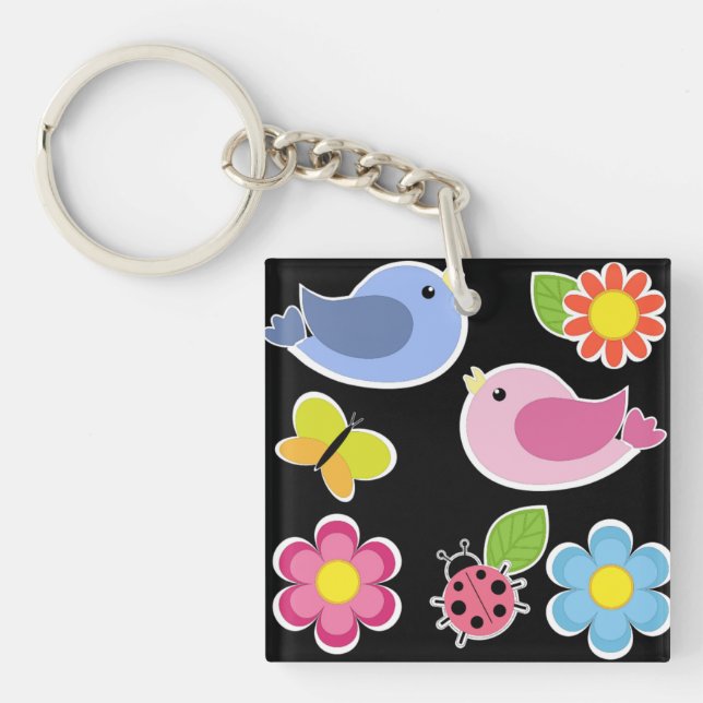 FÅGLAR OCH BLOMMOR MÖNSTER (Framsidan)