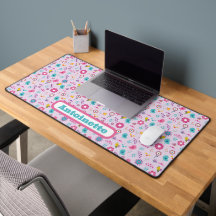 Fåglar och blommor Pastel Mönster Ditt namn